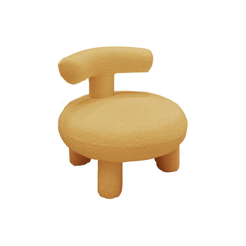 Wool Chair Armless Parsons Chair Fixed Back Chair for Living Room 21"L x 21"W x 20.5"H Yellow Clearhalo 'Accent Chairs' 'accent_chairs' 'Chairs & Seating' 'furn' 'furn_accent_chairs' 'Furniture' 'furniture_accent_chairs' 'Living Room Furniture' 4972246