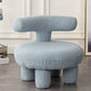 Wool Chair Armless Parsons Chair Fixed Back Chair for Living Room 27.6"L x 27.6"W x 27.6"H Blue Clearhalo 'Accent Chairs' 'accent_chairs' 'Chairs & Seating' 'furn' 'furn_accent_chairs' 'Furniture' 'furniture_accent_chairs' 'Living Room Furniture' 4972248