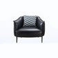 Faux Leather Solid Color Barrel Chair with Basic Four Leg for Bedroom Dark Gray Clearhalo 'Accent Chairs' 'accent_chairs' 'Chairs & Seating' 'furn' 'furn_accent_chairs' 'Furniture' 'furniture_accent_chairs' 'Living Room Furniture' 4972284