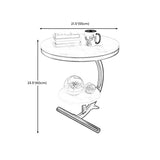 Pedestal End Table Contemporary Style 23.62" Faux Marble/ Stone Top Side Table with Shelf Clearhalo 'Coffee & Accent Tables' 'End & Side Tables' 'end_side_table' 'end_side_tables' 'furn' 'furn_end_side_tables' 'Furniture' 'furniture_end_side_table' 'Living Room Furniture' 4972315