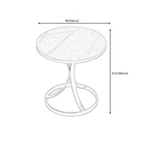 Modern Faux Marble Top End Table 21.6 "Tall Pedestal End Table Clearhalo 'Coffee & Accent Tables' 'End & Side Tables' 'end_side_table' 'end_side_tables' 'furn' 'furn_end_side_tables' 'Furniture' 'furniture_end_side_table' 'Living Room Furniture' 4972327