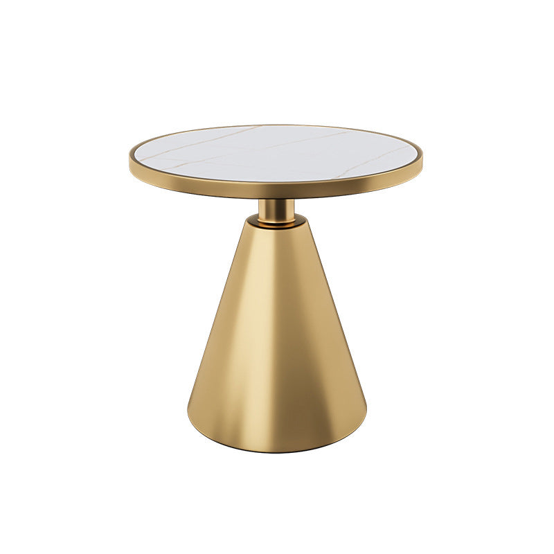 Modern Sintered Stone Top End Table 24" Tall Pedestal End Table Clearhalo 'Coffee & Accent Tables' 'End & Side Tables' 'end_side_table' 'end_side_tables' 'furn' 'furn_end_side_tables' 'Furniture' 'furniture_end_side_table' 'Living Room Furniture' 4972338