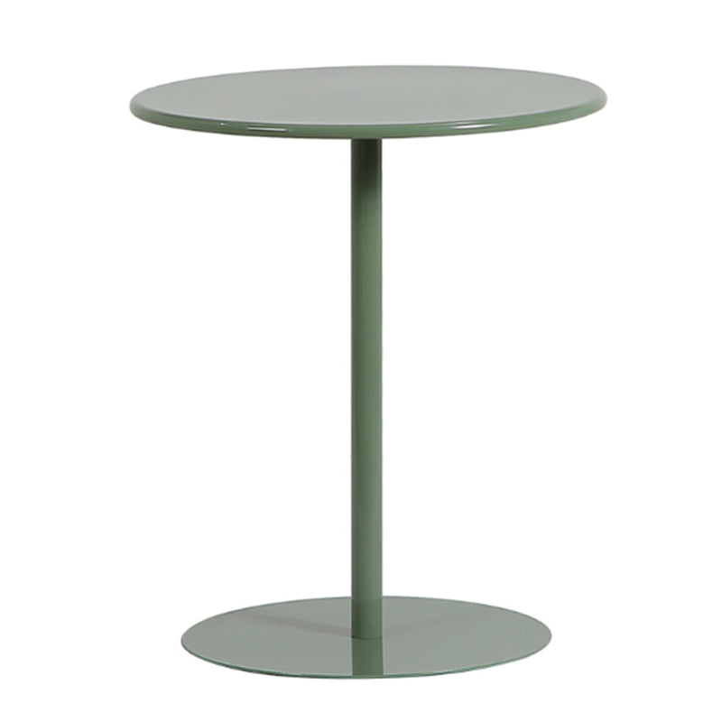 Round Metallic Side Table Contemporary Pedestal Side End Table Green 20"H x 16"L x 16"W Clearhalo 'Coffee & Accent Tables' 'End & Side Tables' 'end_side_table' 'Furniture' 'furniture_end_side_table' 'Living Room Furniture' 4972367