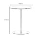 Round Metallic Side Table Contemporary Pedestal Side End Table Clearhalo 'Coffee & Accent Tables' 'End & Side Tables' 'end_side_table' 'Furniture' 'furniture_end_side_table' 'Living Room Furniture' 4972376