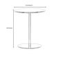 Round Metallic Side Table Contemporary Pedestal Side End Table Clearhalo 'Coffee & Accent Tables' 'End & Side Tables' 'end_side_table' 'Furniture' 'furniture_end_side_table' 'Living Room Furniture' 4972378