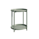 Nordic Round Metal Storage End Table 16.54" x 16.54" x 20.47" Sofa Side Table Clearhalo 'Coffee & Accent Tables' 'End & Side Tables' 'end_side_table' 'Furniture' 'furniture_end_side_table' 'Living Room Furniture' 4972392