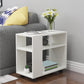 Wood Rectangular Side Table Modern Side End Table with Shelves for Living Room White Clearhalo 'Coffee & Accent Tables' 'End & Side Tables' 'end_side_table' 'end_side_tables' 'furn' 'furn_end_side_tables' 'Furniture' 'furniture_end_side_table' 'Living Room Furniture' 4972431