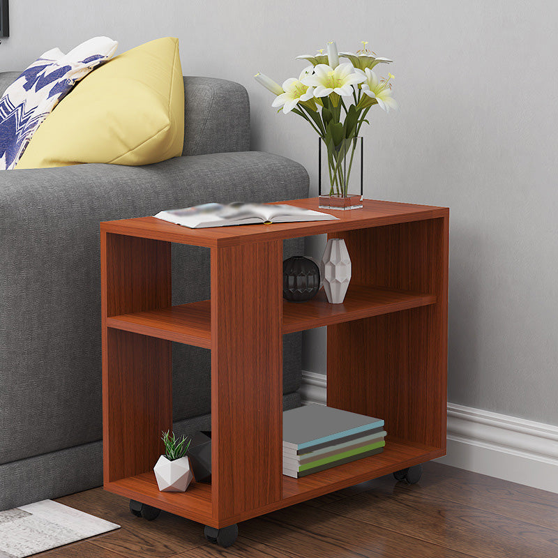 Wood Rectangular Side Table Modern Side End Table with Shelves for Living Room Brown Clearhalo 'Coffee & Accent Tables' 'End & Side Tables' 'end_side_table' 'end_side_tables' 'furn' 'furn_end_side_tables' 'Furniture' 'furniture_end_side_table' 'Living Room Furniture' 4972433