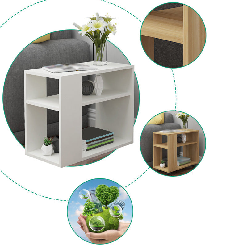 Wood Rectangular Side Table Modern Side End Table with Shelves for Living Room Clearhalo 'Coffee & Accent Tables' 'End & Side Tables' 'end_side_table' 'end_side_tables' 'furn' 'furn_end_side_tables' 'Furniture' 'furniture_end_side_table' 'Living Room Furniture' 4972438
