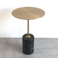 Round Pedestal Side Table Contemporary Mental Top End Table for Living Room Black Brown Clearhalo 'Coffee & Accent Tables' 'End & Side Tables' 'end_side_table' 'end_side_tables' 'furn' 'furn_end_side_tables' 'Furniture' 'furniture_end_side_table' 'Living Room Furniture' 4972446