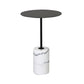 Round Pedestal Side Table Contemporary Mental Top End Table for Living Room White Black Clearhalo 'Coffee & Accent Tables' 'End & Side Tables' 'end_side_table' 'end_side_tables' 'furn' 'furn_end_side_tables' 'Furniture' 'furniture_end_side_table' 'Living Room Furniture' 4972447