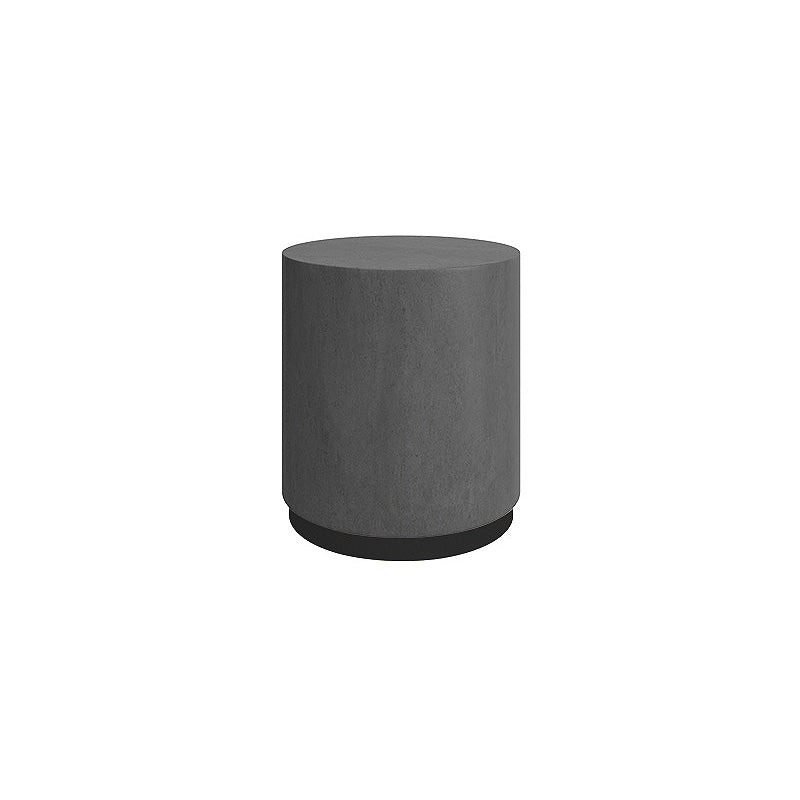 Drum Base Design Black/grey Faux Concrete Top Metal Base Round Coffee Table 16"L x 16"W x 22"H Black Clearhalo 'Coffee & Accent Tables' 'Coffee Tables' 'coffee_tables' 'furn' 'furn_coffee_tables' 'Furniture' 'Living Room Furniture' 4972645_98dd8d21-0a58-43cd-b3ea-cedda3391aa4