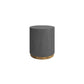 Drum Base Design Black/grey Faux Concrete Top Metal Base Round Coffee Table 16"L x 16"W x 22"H Black-Gold Clearhalo 'Coffee & Accent Tables' 'Coffee Tables' 'coffee_tables' 'furn' 'furn_coffee_tables' 'Furniture' 'Living Room Furniture' 4972652_c5181a69-5341-472a-b1fa-9ed00e351613