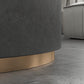Drum Base Design Black/grey Faux Concrete Top Metal Base Round Coffee Table Clearhalo 'Coffee & Accent Tables' 'Coffee Tables' 'coffee_tables' 'furn' 'furn_coffee_tables' 'Furniture' 'Living Room Furniture' 4972653_711a8a83-67c5-4e6b-9448-6fd40cfed948
