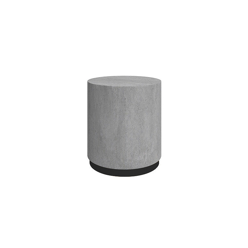Drum Base Design Black/grey Faux Concrete Top Metal Base Round Coffee Table 16"L x 16"W x 22"H Gray Black Clearhalo 'Coffee & Accent Tables' 'Coffee Tables' 'coffee_tables' 'furn' 'furn_coffee_tables' 'Furniture' 'Living Room Furniture' 4972655_f982db1f-1821-46d8-ab5f-f86b8e5260fd