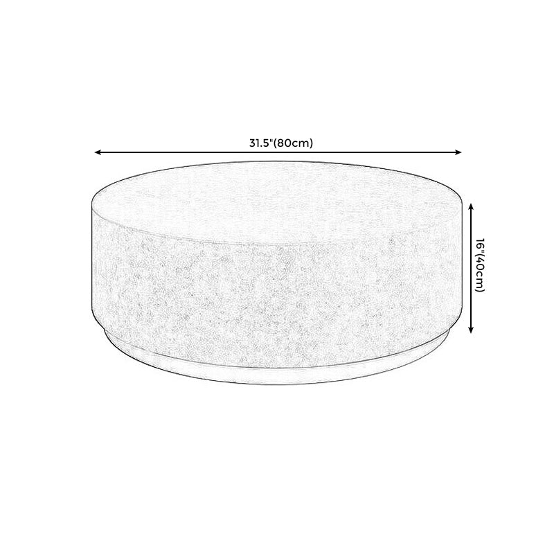 Drum Base Design Black/grey Faux Concrete Top Metal Base Round Coffee Table Clearhalo 'Coffee & Accent Tables' 'Coffee Tables' 'coffee_tables' 'furn' 'furn_coffee_tables' 'Furniture' 'Living Room Furniture' 4972658_762cd059-2921-4320-9d4f-1e680e2e1924