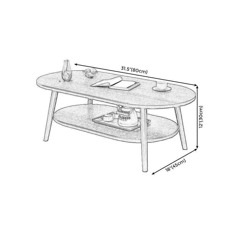 Modern Style Wooden 4-legs Base Top Coffee Table for Living Room Clearhalo 'Coffee & Accent Tables' 'Coffee Tables' 'coffee_tables' 'furn' 'furn_coffee_tables' 'Furniture' 'furniture_coffee_tables' 'Living Room Furniture' 4972795