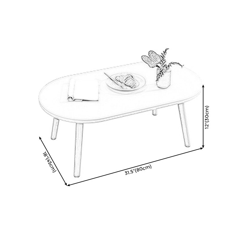 Modern Style Wooden 4-legs Base Top Coffee Table for Living Room Clearhalo 'Coffee & Accent Tables' 'Coffee Tables' 'coffee_tables' 'furn' 'furn_coffee_tables' 'Furniture' 'furniture_coffee_tables' 'Living Room Furniture' 4972798