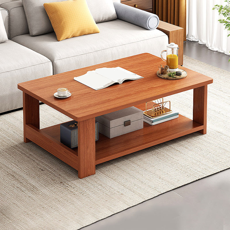 16.5"H Modern Style Wooden Base Top Rectangular Coffee Table 31.5"L x 16"W x 16.5"H Brown Clearhalo 'Coffee & Accent Tables' 'Coffee Tables' 'coffee_tables' 'furn' 'furn_coffee_tables' 'Furniture' 'furniture_coffee_tables' 'Living Room Furniture' 4972817