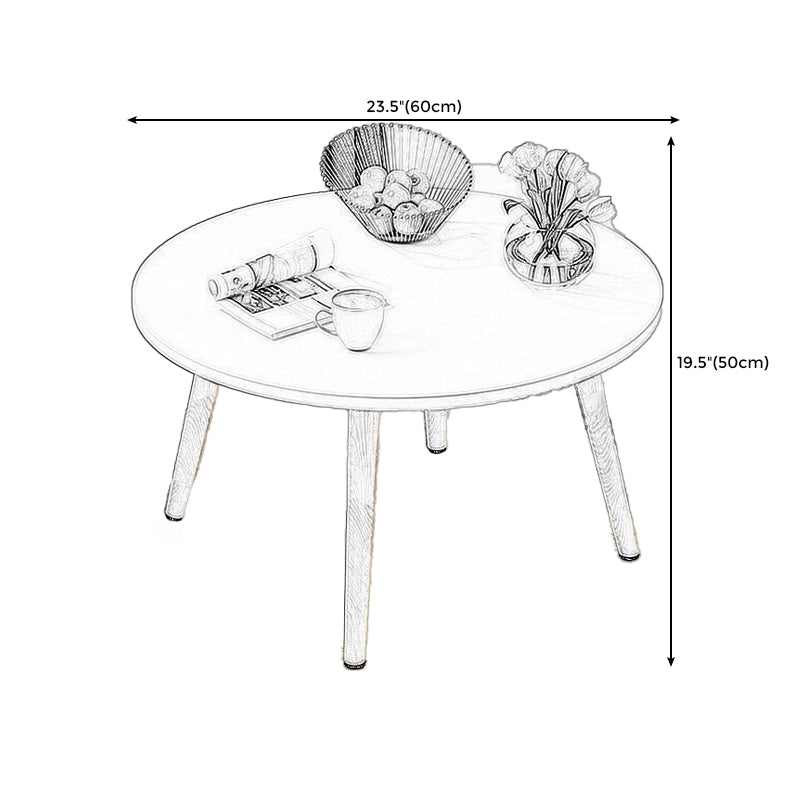 Modern Style Wood Color Solid Wood Base White/wood Color Density Board Top Coffee Table Clearhalo 'Coffee & Accent Tables' 'Coffee Tables' 'coffee_tables' 'furn' 'furn_coffee_tables' 'Furniture' 'furniture_coffee_tables' 'Living Room Furniture' 4972892