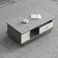 Modern Style Black Gold/white/platinum/gray Slate Top Metal Base Coffee Table
