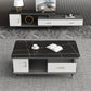 Modern Style Black Gold/white/platinum/gray Slate Top Metal Base Coffee Table