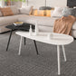 3 Legs Base Metal Black/white Base White/black Free Shape Coffee Table Clearhalo 'Coffee & Accent Tables' 'Coffee Tables' 'coffee_tables' 'furn' 'furn_coffee_tables' 'Furniture' 'furniture_coffee_tables' 'Living Room Furniture' 4973015