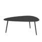 3 Legs Base Metal Black/white Base White/black Free Shape Coffee Table 37"L x 20"W x 16"H Black Clearhalo 'Coffee & Accent Tables' 'Coffee Tables' 'coffee_tables' 'furn' 'furn_coffee_tables' 'Furniture' 'furniture_coffee_tables' 'Living Room Furniture' 4973017