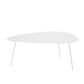 3 Legs Base Metal Black/white Base White/black Free Shape Coffee Table 37"L x 20"W x 16"H White Clearhalo 'Coffee & Accent Tables' 'Coffee Tables' 'coffee_tables' 'furn' 'furn_coffee_tables' 'Furniture' 'furniture_coffee_tables' 'Living Room Furniture' 4973020