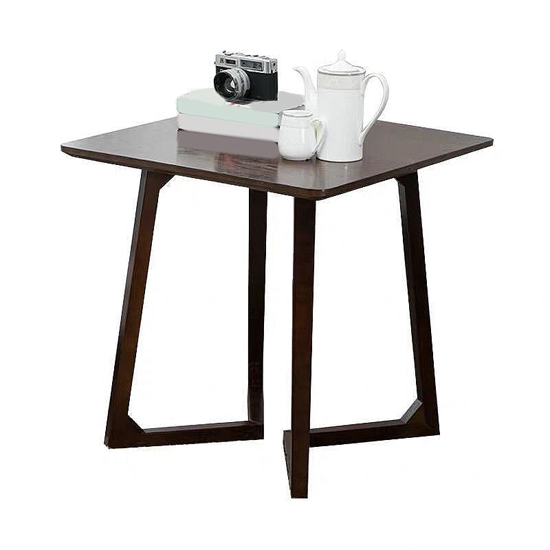 Sleigh-like Base Design Wood/walnut Rubber Wood Craft Coffee Table 23.6"L x 23.6"W x 23.6"H Walnut Square Rectanble Clearhalo 'Coffee & Accent Tables' 'Coffee Tables' 'coffee_tables' 'furn' 'furn_coffee_tables' 'Furniture' 'furniture_coffee_tables' 'Living Room Furniture' 4973042