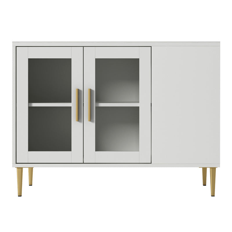 Glam Style Stone Top Buffet Table 2 Drawer Kitchen Table for Dining Room Clearhalo 'buffet_sideboard' 'Buffets & Sideboards' 'furn' 'furn_buffet_sideboard' 'Furniture' 'furniture_buffet_sideboard' 'Kitchen & Dining Furniture' 4974656