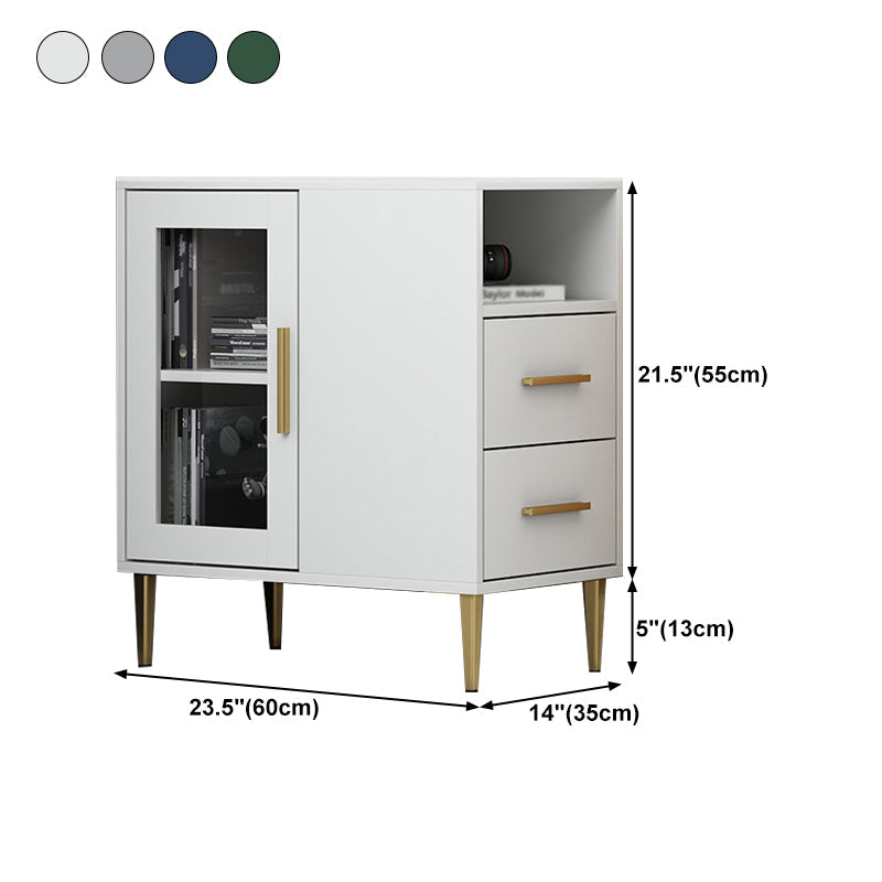 Glam Style Stone Top Buffet Table 2 Drawer Kitchen Table for Dining Room Clearhalo 'buffet_sideboard' 'Buffets & Sideboards' 'furn' 'furn_buffet_sideboard' 'Furniture' 'furniture_buffet_sideboard' 'Kitchen & Dining Furniture' 4974666