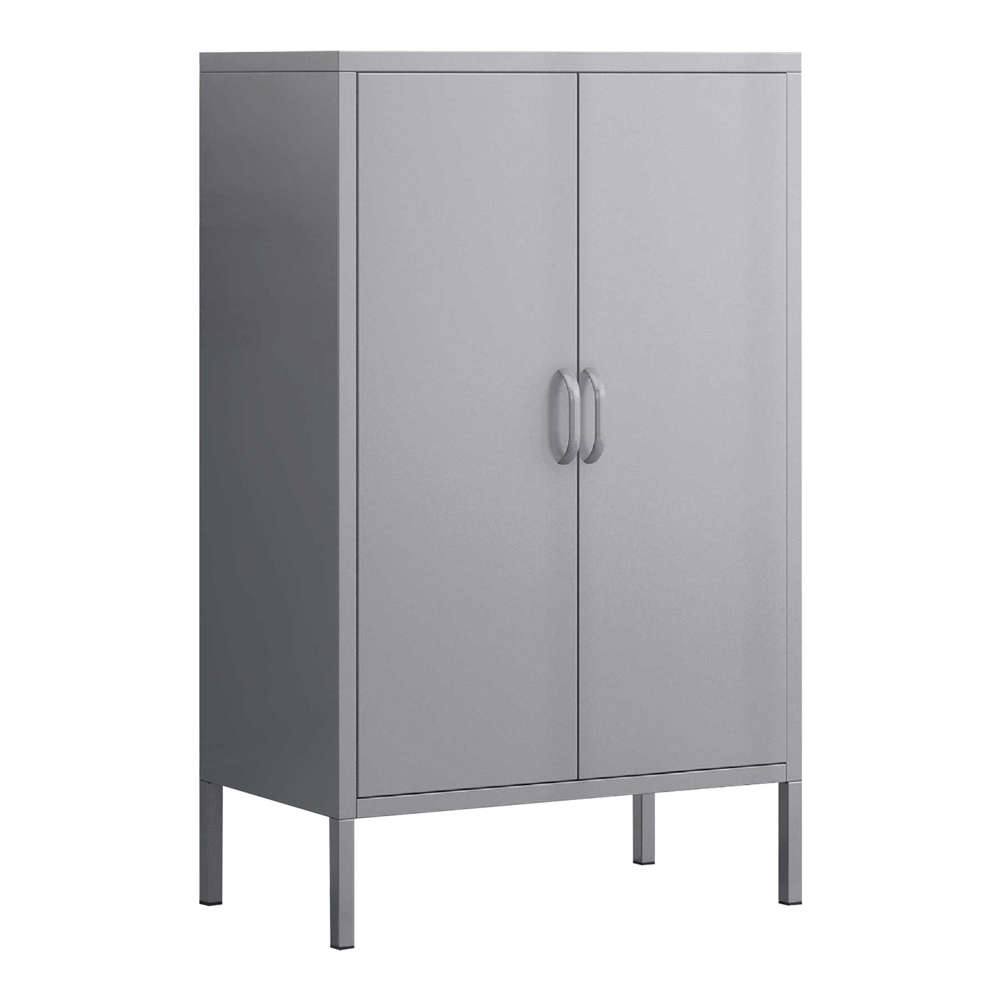 Steel Living Room Sideboard Cabinet Modern Server Cabinet with Storage Grey Metal Clearhalo 'buffet_sideboard' 'Buffets & Sideboards' 'furn' 'furn_buffet_sideboard' 'Furniture' 'furniture_buffet_sideboard' 'Kitchen & Dining Furniture' 4974712