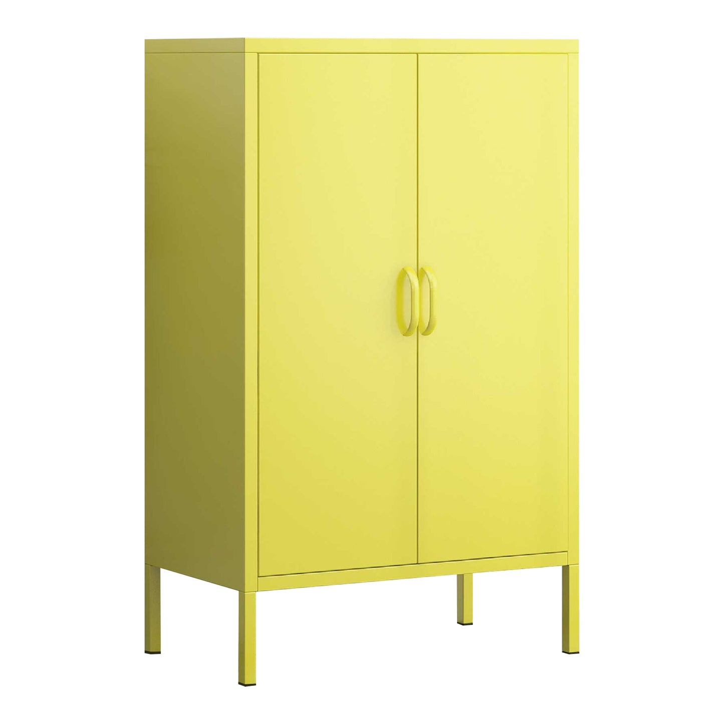 Steel Living Room Sideboard Cabinet Modern Server Cabinet with Storage Yellow Metal Clearhalo 'buffet_sideboard' 'Buffets & Sideboards' 'furn' 'furn_buffet_sideboard' 'Furniture' 'furniture_buffet_sideboard' 'Kitchen & Dining Furniture' 4974715