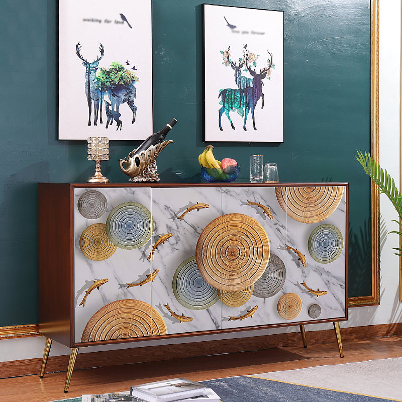 Simple Engineered Wood Sideboard Glam Cabinets Dining Server for Living Room Clearhalo 'buffet_sideboard' 'Buffets & Sideboards' 'furn' 'furn_buffet_sideboard' 'Furniture' 'furniture_buffet_sideboard' 'Kitchen & Dining Furniture' 4974760