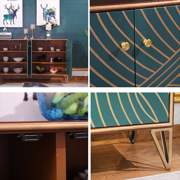 Simple Engineered Wood Sideboard Glam Cabinets Dining Server for Living Room Clearhalo 'buffet_sideboard' 'Buffets & Sideboards' 'furn' 'furn_buffet_sideboard' 'Furniture' 'furniture_buffet_sideboard' 'Kitchen & Dining Furniture' 4974772