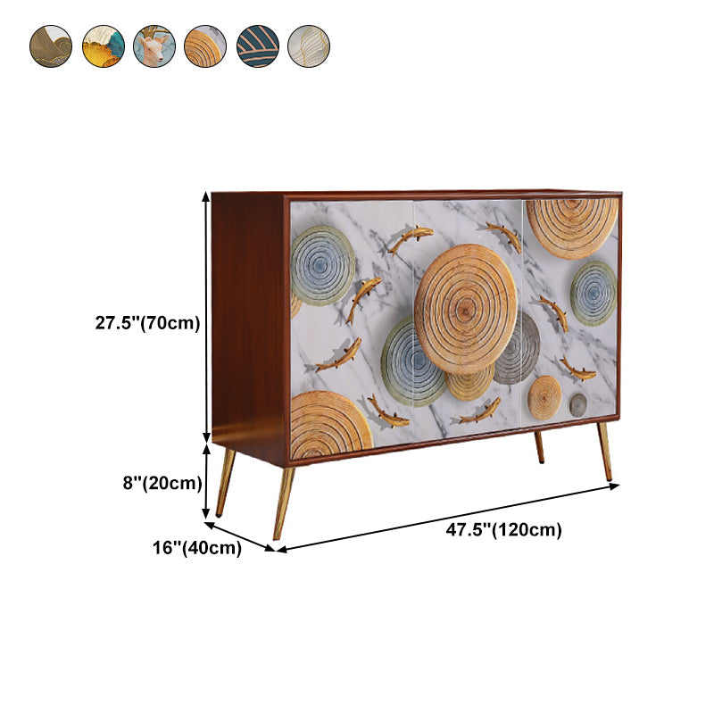 Simple Engineered Wood Sideboard Glam Cabinets Dining Server for Living Room Clearhalo 'buffet_sideboard' 'Buffets & Sideboards' 'furn' 'furn_buffet_sideboard' 'Furniture' 'furniture_buffet_sideboard' 'Kitchen & Dining Furniture' 4974791