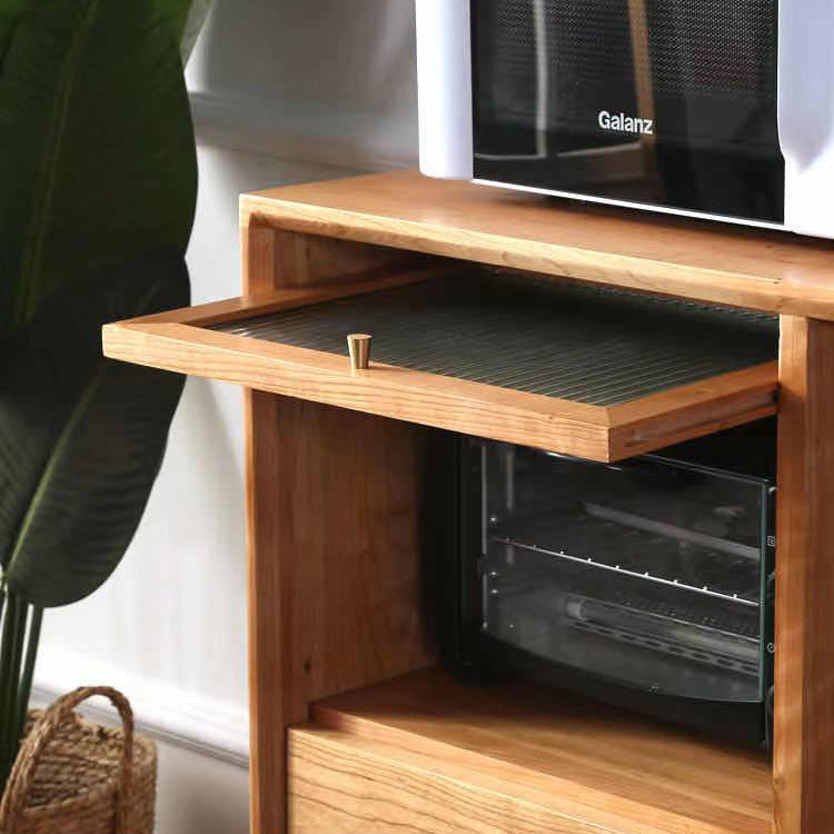 3-Drawer Pine Wood Sideboard Modern Glass Sliding Door Cabinets Credenza for Living Room Clearhalo 'buffet_sideboard' 'Buffets & Sideboards' 'furn' 'furn_buffet_sideboard' 'Furniture' 'furniture_buffet_sideboard' 'Kitchen & Dining Furniture' 4974800