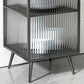 Glass Door Iron Sideboard Modern Server Cabinet with Storage for Dining Room Clearhalo 'buffet_sideboard' 'Buffets & Sideboards' 'furn' 'furn_buffet_sideboard' 'Furniture' 'furniture_buffet_sideboard' 'Kitchen & Dining Furniture' 4974817