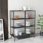 Glass Door Iron Sideboard Modern Server Cabinet with Storage for Dining Room Clearhalo 'buffet_sideboard' 'Buffets & Sideboards' 'furn' 'furn_buffet_sideboard' 'Furniture' 'furniture_buffet_sideboard' 'Kitchen & Dining Furniture' 4974818