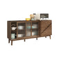 3-Drawer Rubber Wood Sideboard Modern Adjustable Shelving Credenza for Living Room Clearhalo 'buffet_sideboard' 'Buffets & Sideboards' 'Furniture' 'furniture_buffet_sideboard' 'Kitchen & Dining Furniture' 4974832