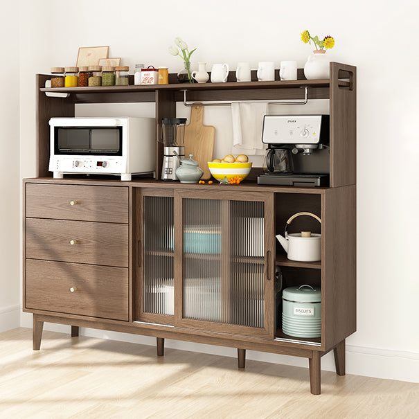 3-Drawer Rubber Wood Sideboard Modern Adjustable Shelving Credenza for Living Room Clearhalo 'buffet_sideboard' 'Buffets & Sideboards' 'Furniture' 'furniture_buffet_sideboard' 'Kitchen & Dining Furniture' 4974852