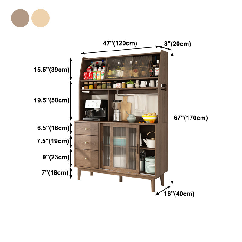 3-Drawer Rubber Wood Sideboard Modern Adjustable Shelving Credenza for Living Room Clearhalo 'buffet_sideboard' 'Buffets & Sideboards' 'Furniture' 'furniture_buffet_sideboard' 'Kitchen & Dining Furniture' 4974857