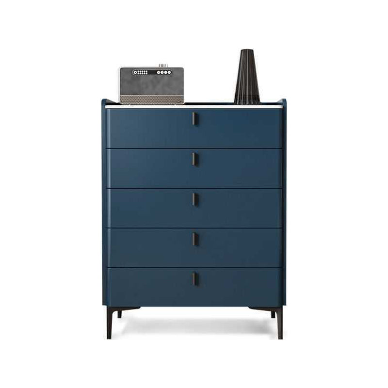 Engineered Wood Sideboard Modern Stone Countertop Buffet Table with Drawer for Living Room 31.5"L x 15.7"W x 41.3"H Blue Clearhalo 'buffet_sideboard' 'Buffets & Sideboards' 'furn' 'furn_buffet_sideboard' 'Furniture' 'furniture_buffet_sideboard' 'Kitchen & Dining Furniture' 4974917