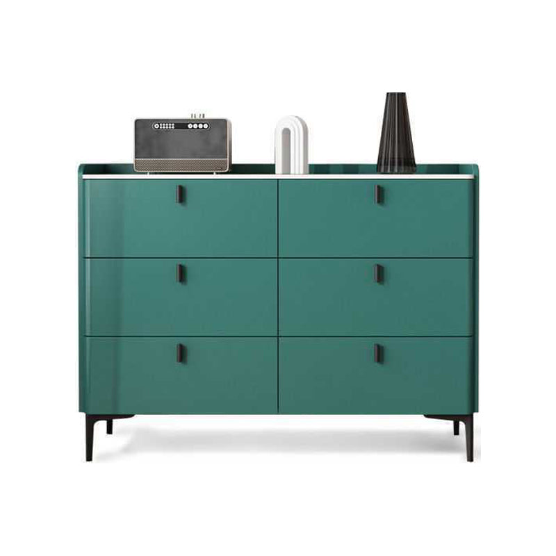 Engineered Wood Sideboard Modern Stone Countertop Buffet Table with Drawer for Living Room 47"L x 16"W x 35"H Green Clearhalo 'buffet_sideboard' 'Buffets & Sideboards' 'furn' 'furn_buffet_sideboard' 'Furniture' 'furniture_buffet_sideboard' 'Kitchen & Dining Furniture' 4974922