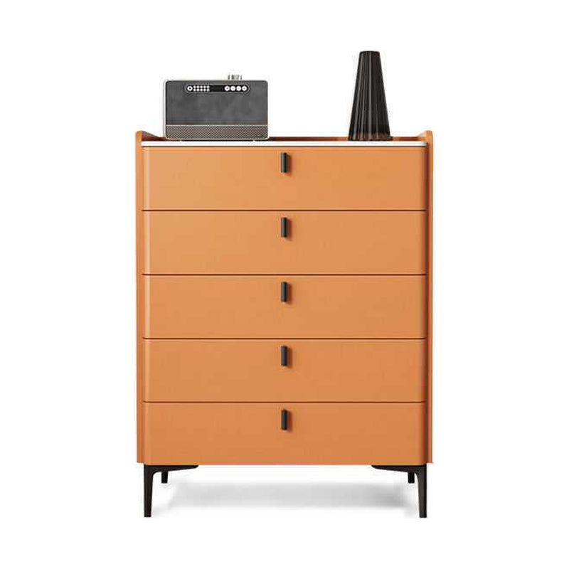 Engineered Wood Sideboard Modern Stone Countertop Buffet Table with Drawer for Living Room 31.5"L x 15.7"W x 41.3"H Orange Clearhalo 'buffet_sideboard' 'Buffets & Sideboards' 'furn' 'furn_buffet_sideboard' 'Furniture' 'furniture_buffet_sideboard' 'Kitchen & Dining Furniture' 4974930