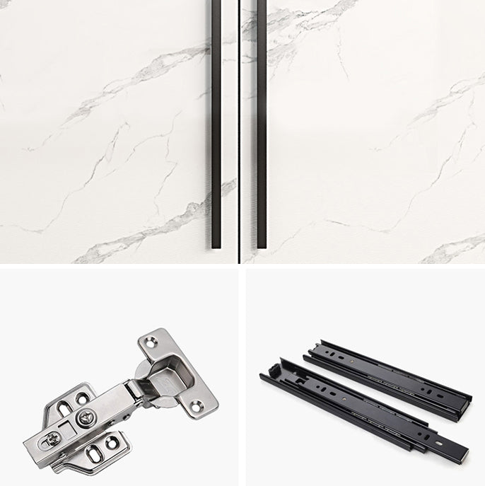 Stone Kitchen Sideboard Cabinet Modern Server Cabinet with Storage Clearhalo 'buffet_sideboard' 'Buffets & Sideboards' 'Furniture' 'furniture_buffet_sideboard' 'Kitchen & Dining Furniture' 4974947