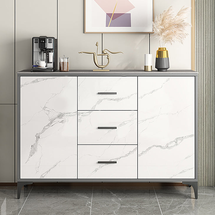 Stone Kitchen Sideboard Cabinet Modern Server Cabinet with Storage Clearhalo 'buffet_sideboard' 'Buffets & Sideboards' 'Furniture' 'furniture_buffet_sideboard' 'Kitchen & Dining Furniture' 4974949