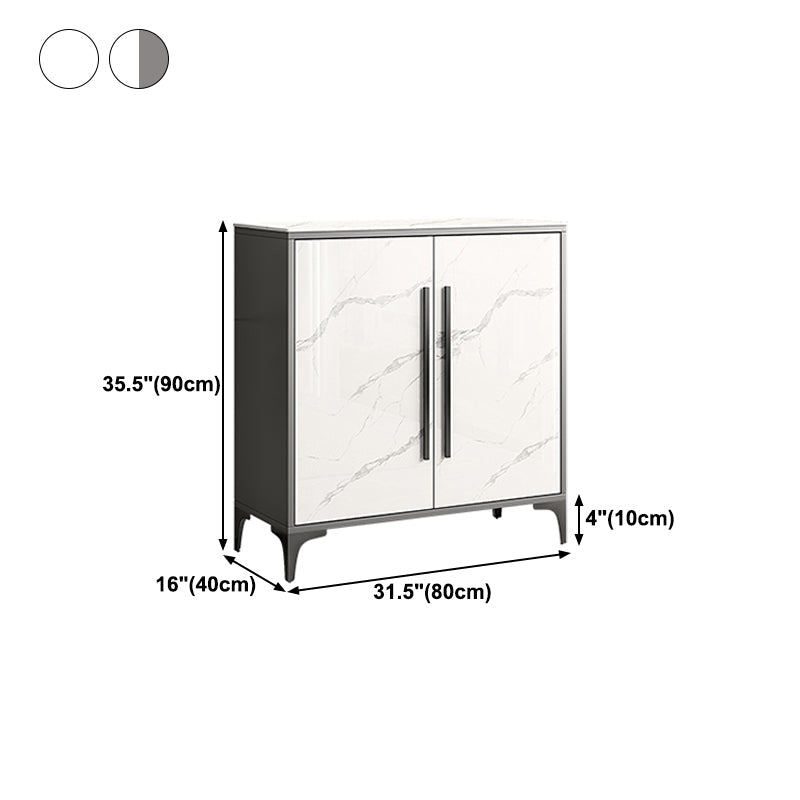 Stone Kitchen Sideboard Cabinet Modern Server Cabinet with Storage Clearhalo 'buffet_sideboard' 'Buffets & Sideboards' 'Furniture' 'furniture_buffet_sideboard' 'Kitchen & Dining Furniture' 4974953