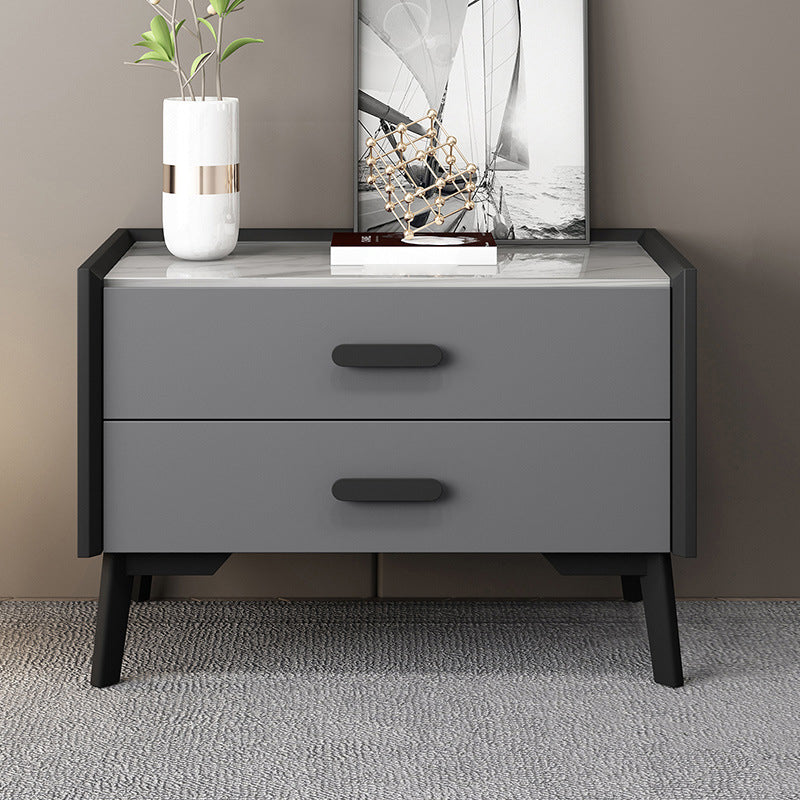 24" Wide Engineered Wood Sideboard Modern Stone Countertop Dining Buffet with Drawer Grey 2 Clearhalo 'buffet_sideboard' 'Buffets & Sideboards' 'Furniture' 'furniture_buffet_sideboard' 'Kitchen & Dining Furniture' 4974957